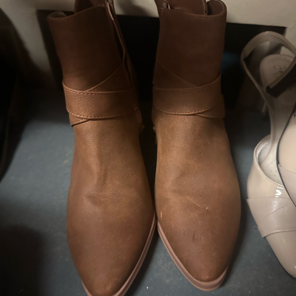 Maurices Tan Ankle Boots